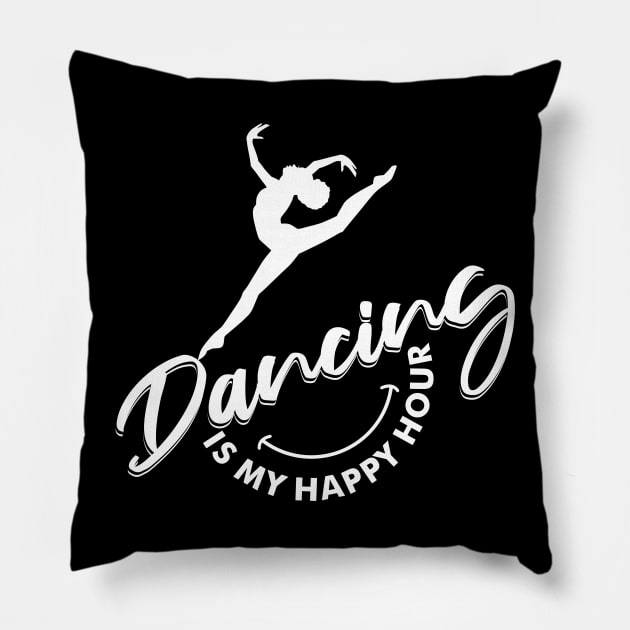 Black Ballerina Happy Hour Dancing Shirt Pillow by Melanificent1