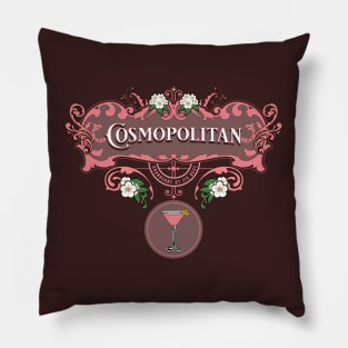 Retro Cosmopolitan Cocktail Pillow