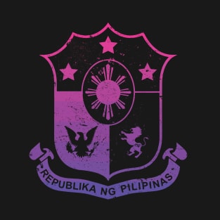 Philippine Coat of Arms Filipino Filipina Pride Flag PINK T-Shirt