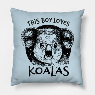 This Boy Loves Koalas Pillow