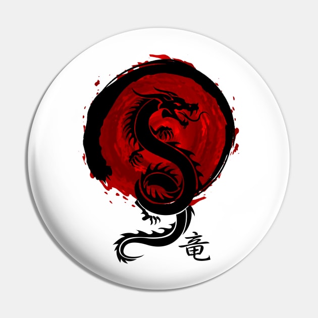 Burning Dragon Pin by CRD Branding
