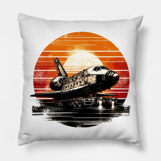 Space shuttle Pillow by Vehicles-Art