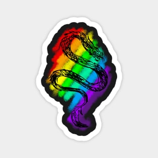 Rainbow Scribble Dragon Magnet