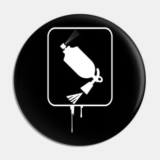 Vandal Pictogram - fire extinguisher / Spraycan - white Pin