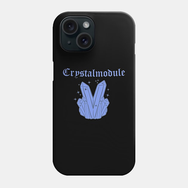 Crystalmodule blu color and vintage letters. Phone Case by Master2d