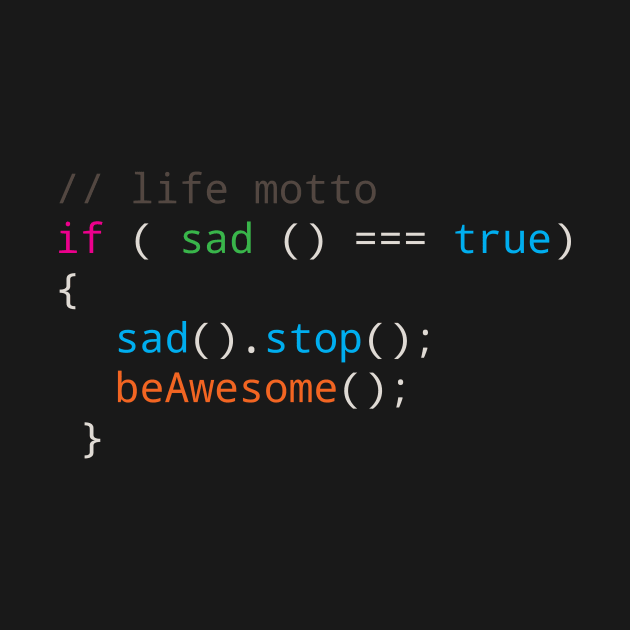 Programmer motto Source code be Awesome by Quentin1984