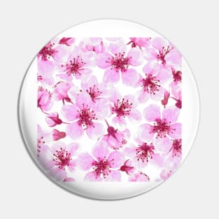 Cherry blossom watercolor Pin