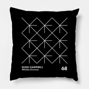 Glen Campbell / Minimal Graphic Design Tribute Pillow