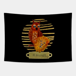 XI Strength  Tarot card Tapestry