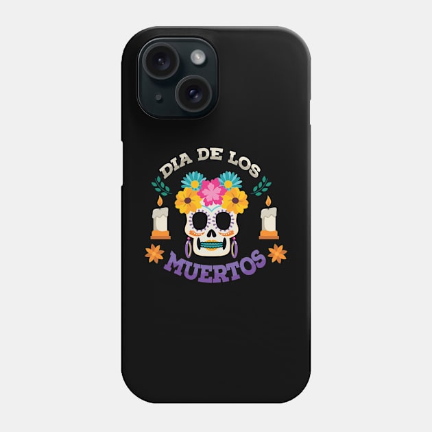 Dia De Los Muertos - Sugar Skull Phone Case by Bunder Score