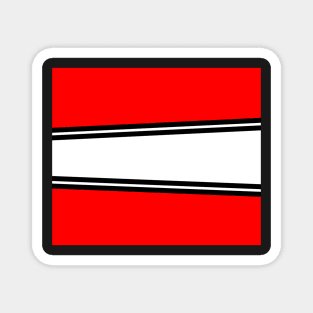 Abstract - red, black and white. Magnet