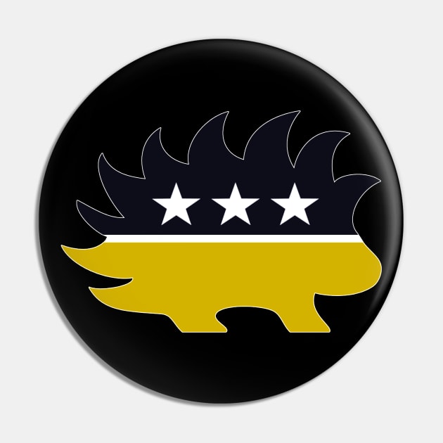 Libertarian Ancap Porcupine Pin by The Libertarian Frontier 