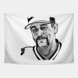 Aaron Rodgers Green Bay Sketch Tapestry