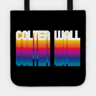 Retro Colter Proud Personalized Name Gift Retro Rainbow Style Tote