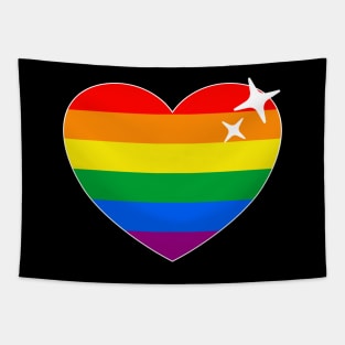 LGBT Flag - LGBT Heart Tapestry