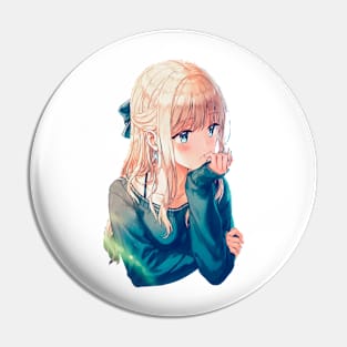 Thinking Girl Pin