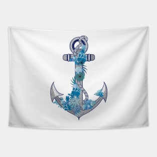 Anchor of a ship with corals and shells Tapestry