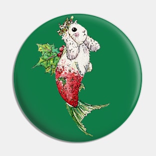 Holly Fairy Mermaid Bunny Pin