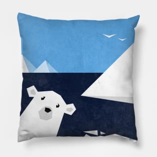 Salute Arctic Polar Bear Pillow