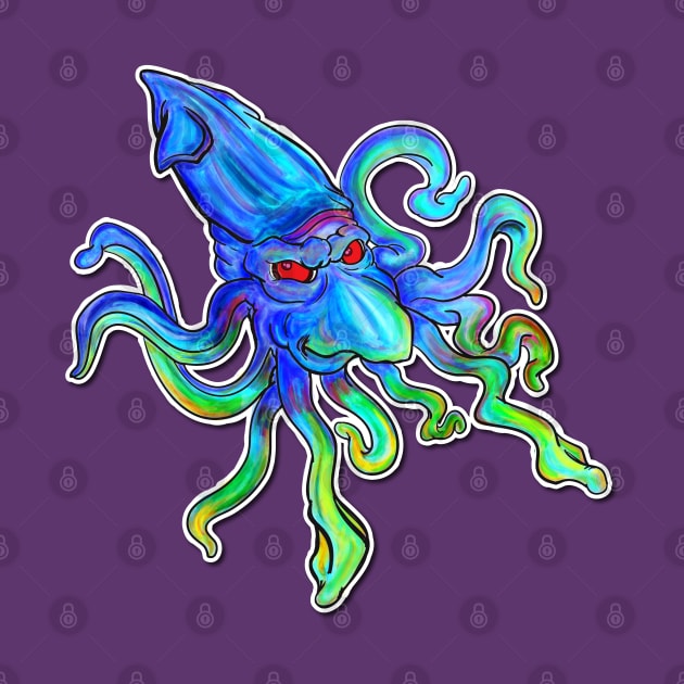 Psychedelic Squid by Big Bee Artistry