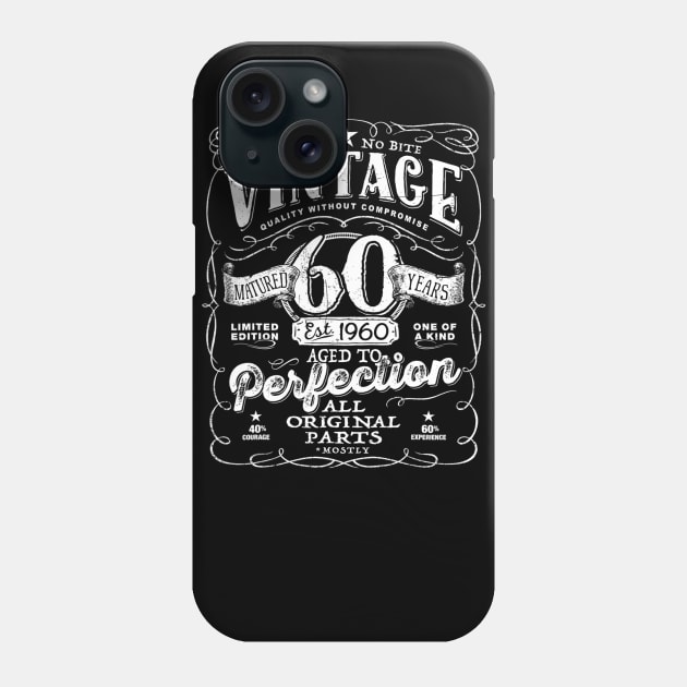 Vintage 60th Birthday For Him 1960 Aged To Perfection Phone Case by dashawncannonuzf