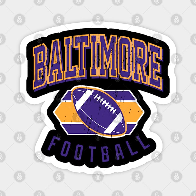 Vintage Baltimore Football Magnet by funandgames