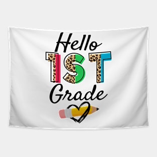 Hello 1st Grade Leopard Team First Grade Cute Gift Tapestry