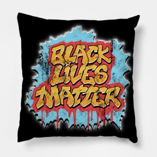 graffiti black lives matter Pillow