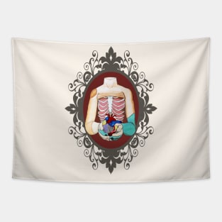 Ribcage (Deepgray Cameo) Tapestry