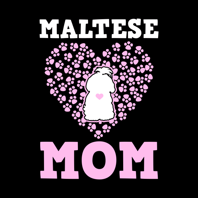 Maltese Mom Shirt | Hearts Dog Owner Gift by Gawkclothing