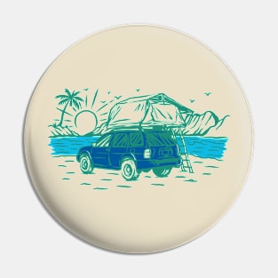 Camping nature scene Pin