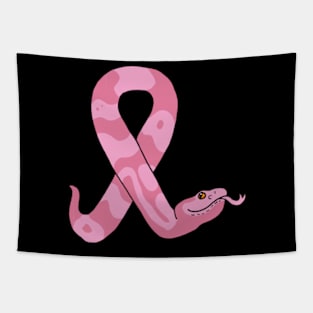 Pink Ribbon Copperhead Snake Tapestry