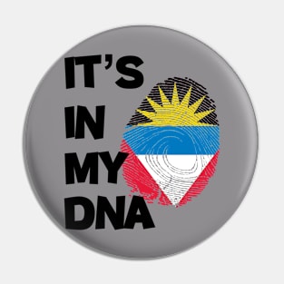 Flag of antigua barbuda in fingerprint Pin