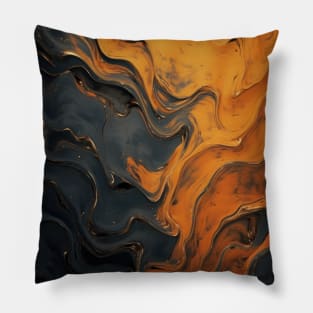 Stylized Liquid Stone Surface Pillow