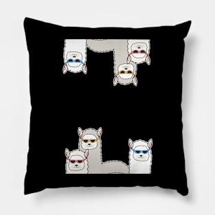 Funny alpaca glasses Pillow