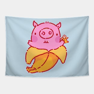 Banana inception pig Tapestry