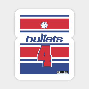 Chris Webber Retro Style Bullets Throwback Jersey Magnet