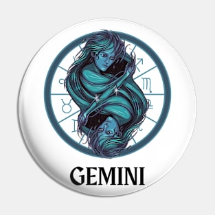 Gemini Zodiac Sign Pin