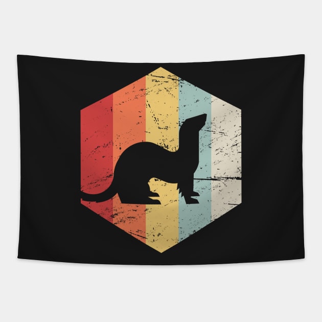 Retro 70s Weasel Tapestry by MeatMan