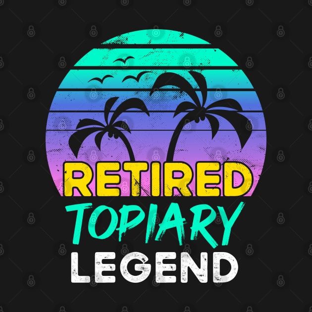 Retired Topiary Legend Retirement Gift 80's Retro by qwertydesigns