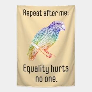 Repeat after me: equality hurts no one Tapestry