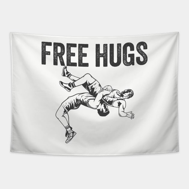 Wrestling - Wrestler Free Hugs Tapestry by Kudostees