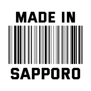 Black Text Made in Sapporo T-Shirt