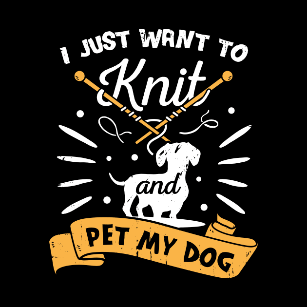 Knitting Knitter Dog Lover Gift by Dolde08