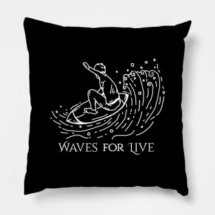 Waves for Life Pillow