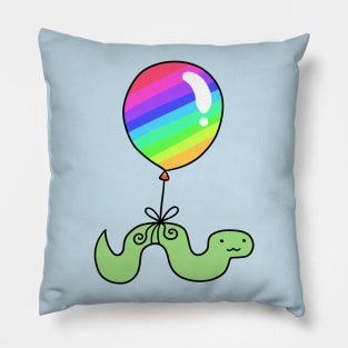 Rainbow Balloon Snake Pillow