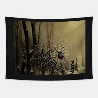 COME INTO MY LAIR SAID THE SPIDER TO THE WITCH Tapestry