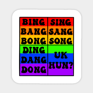 UK Hun? Black lettering Magnet