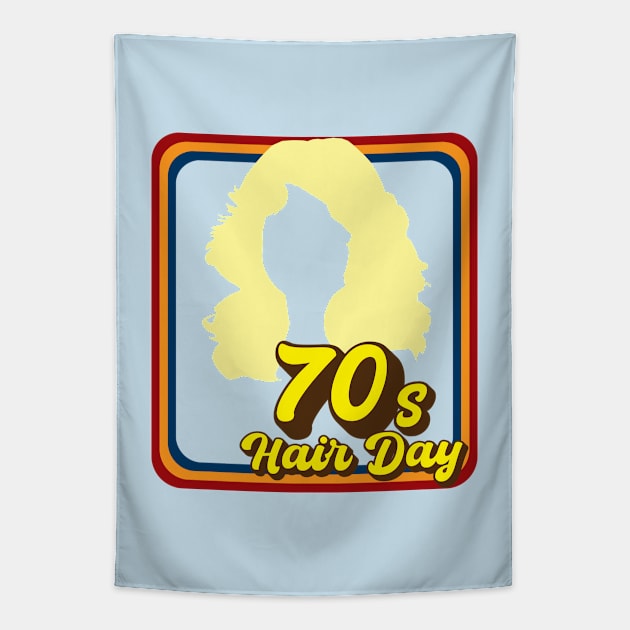 70s Hair Day (Blonde) Tapestry by GloopTrekker