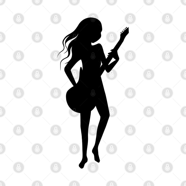 Rock woman with a guitar by SYLPAT